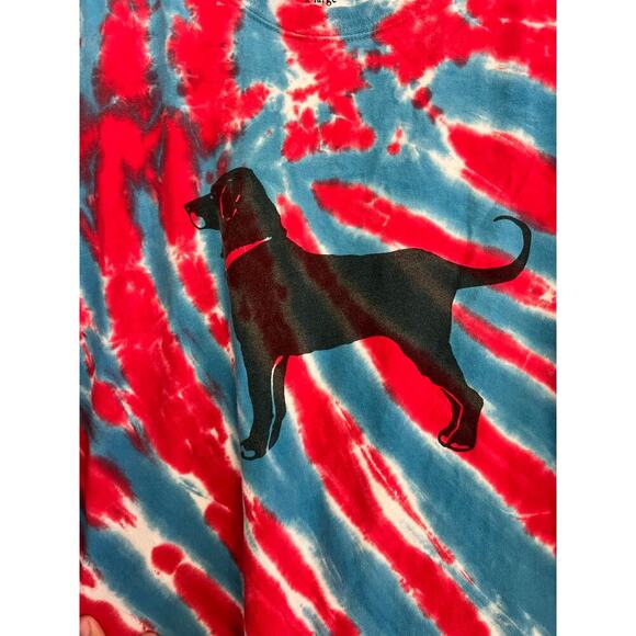The Black Dog Red Blue Tie Dye Tavern Martha's Vineyard Cotton T-Shirt Size XL - Picture 2 of 5